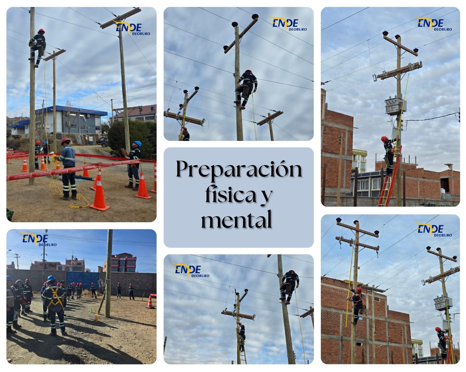 ENDE DEORURO S.A. CONTINÚA CON LA CAPACITACIÓN Y EVALUACIÓN PRÁCTICA DE LINIEROS