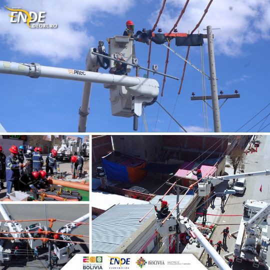 ENDE DEORURO S.A. FORTALECE CAPACIDADES TÉCNICAS CON EXITOSAS PRÁCTICAS DE TRABAJOS CON TENSIÓN