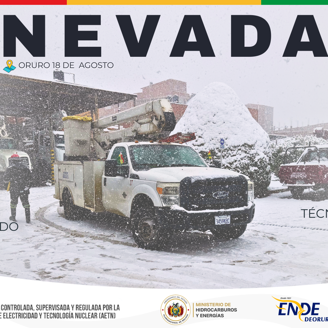 ENDE DEORURO atiende más de 500 emergencias tras la intensa nevada en el departamento