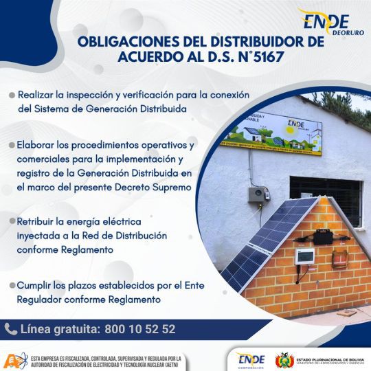 Obligaciones del Distribuidor en Generación Distribuida