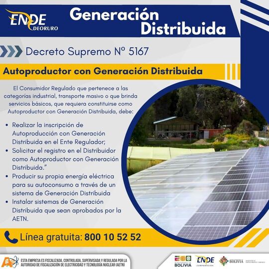 Obligaciones Autoproductor con Generación Distribuida