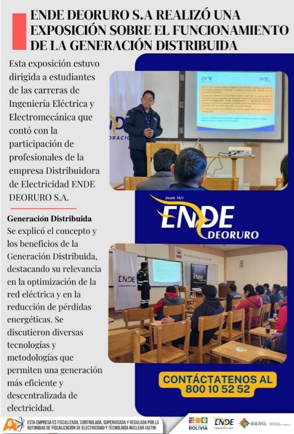Exposición explicativa sobre el funcionamiento de la Generación Distribuida